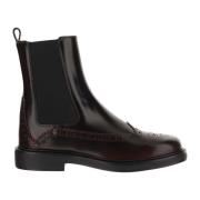 Tod's Läder Ankelboots med Engelsk Dovetail Brown, Dam