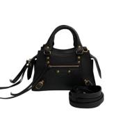 Balenciaga Vintage Pre-owned Laeder axelremsvskor Black, Dam