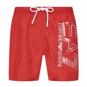 Emporio Armani EA7 Rött Logotyp Sidokostym Red, Herr