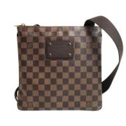 Louis Vuitton Vintage Pre-owned Tyg axelremsvskor Brown, Dam