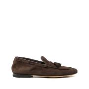 Officine Creative Suede Tassel Loafers Made in Italy Brown, Herr