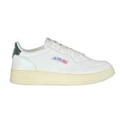 Autry Lädersneakers med Broderad Logotyp White, Dam