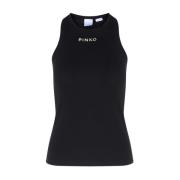 PINKO Svart Tanktop Distinto Costina Black, Dam