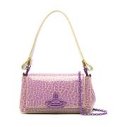 Vivienne Westwood Lila Gul Läder Orb Detalj Väska Multicolor, Dam