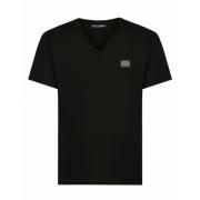 Dolce & Gabbana Essential V-ringad T-shirt Black, Herr