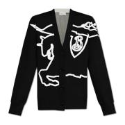 Burberry Cardigan med logotyp Black, Dam