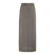 MM6 Maison Margiela Elegant Maxi Kjol för Kvinnor Gray, Dam