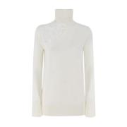 Ermanno Scervino Blommig Spets Turtleneck Jumper Beige, Dam