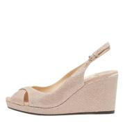 Jimmy Choo Pre-owned Pre-owned Mocka sandaler Beige, Dam