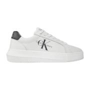 Calvin Klein Bright White Black Chunky Cupsole Sneakers White, Dam