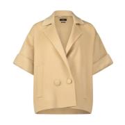 Max Mara Klassisk Kort Kappa Navarra Beige, Dam