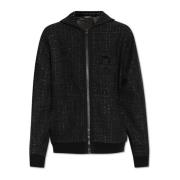 Balmain Tweed Sweatshirt Black, Herr