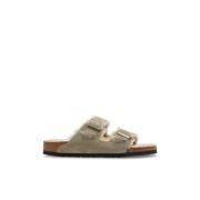 Birkenstock ‘Arizona Shearling’ Tofflor Beige, Herr