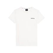 Duvetica Kortärmad T-shirt med Liten Logotyp White, Dam