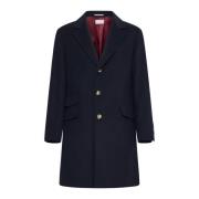 Brunello Cucinelli Navy Blue Cashmere Coat Blue, Herr