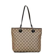 Gucci Vintage Pre-owned Canvas gucci-vskor Beige, Dam