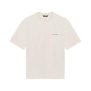 Balenciaga Vintage Beige T-shirt med Blått Tryck Beige, Herr