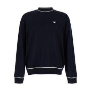 Emporio Armani Örn Logo Sweaters Blue, Herr