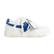 Off White Vit Blå Mesh Läder Sneakers White, Herr