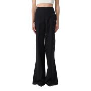 Twinset Svarta Palazzo Byxor Casual-Chic Black, Dam