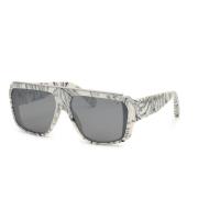 Philipp Plein Vit Injicerad Solglasögon Multicolor, Herr