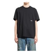 Helmut Lang Metal Logo Tee Black, Herr