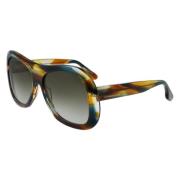 Victoria Beckham Röda Acetat Solglasögon för Kvinnor Multicolor, Dam