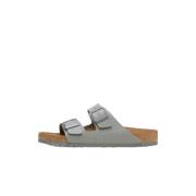 Birkenstock Arizona Saffiano Läder Sandaler Gray, Herr