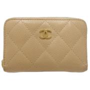 Chanel Vintage Pre-owned Laeder plnbcker Beige, Dam