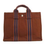 Hermès Vintage Pre-owned Canvas handvskor Brown, Dam