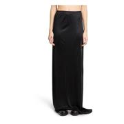 Helmut Lang Svart Split Golvlang Kjol Black, Dam