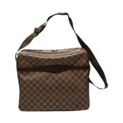 Louis Vuitton Vintage Pre-owned Tyg axelremsvskor Brown, Dam