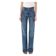 Coperni Blå Straight Leg Denim Jeans Blue, Dam