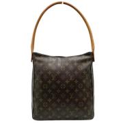 Louis Vuitton Vintage Pre-owned Canvas axelremsvskor Brown, Dam