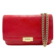 Chanel Vintage Pre-owned Laeder plnbcker Red, Dam