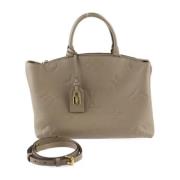 Louis Vuitton Vintage Pre-owned Tyg louis-vuitton-vskor Beige, Dam