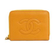 Chanel Vintage Pre-owned Laeder nyckelhllare Yellow, Dam