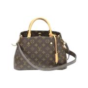 Louis Vuitton Vintage Pre-owned Canvas axelremsvskor Brown, Dam