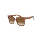 Giorgio Armani Brun Acetat Dam Solglasögon Brown, Dam