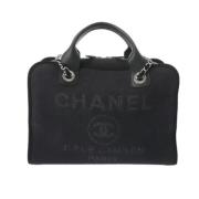 Chanel Vintage Pre-owned Canvas chanel-vskor Black, Dam