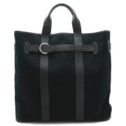 Hermès Vintage Pre-owned Canvas totevskor Black, Dam