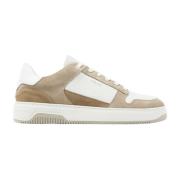 Nubikk Vita Läder Court Sneakers Beige, Herr