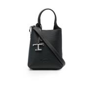 Tod's Svart Hammare Läder Handväska Black, Dam