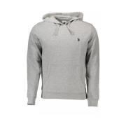 U.s. Polo Assn. Grå Hoodie med Logotyp Gray, Herr