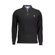 U.s. Polo Assn. Stilig långärmad polotröja Black, Herr