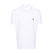 Maison Kitsuné Räv Patch T-shirt Vit Bomull Jersey White, Herr