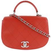 Chanel Vintage Pre-owned Tyg chanel-vskor Red, Dam