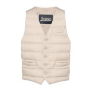 Herno Quiltad lättvävd ärmlös jacka beige Beige, Herr