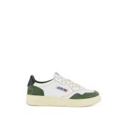 Autry Vintage-inspirerade vita lädersneakers Multicolor, Herr