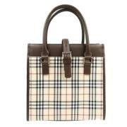 Burberry Vintage Pre-owned Canvas handvskor Beige, Dam